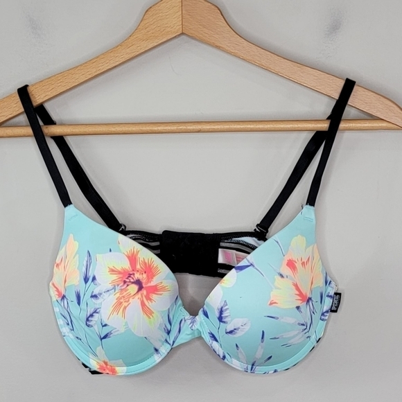 PINK Victoria's Secret Other - PINK Victoria's Secret Tropical Floral Push-Up Bra Size 32D